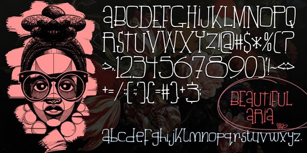 Beautiful Aria Font - Featured Image