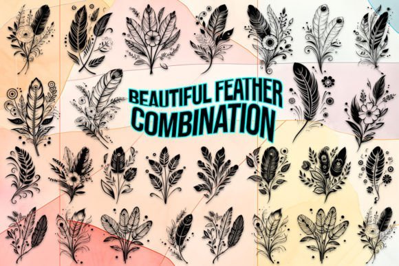 Beautiful Feather Combination Font - Featured Image