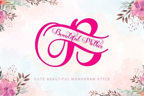 Beautiful Mother Monogram Font - Featured Image