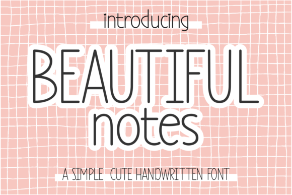Beautiful Notes Font - Featured Image