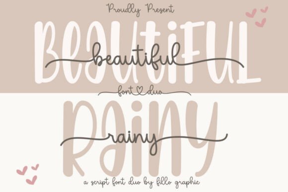 Beautiful Rainy Duo Font - Featured Image