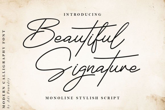 Beautiful Signature Font - Featured Image