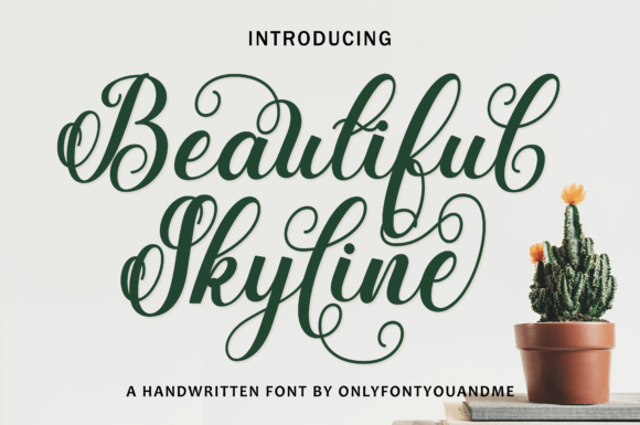 Beautiful Skyline Font - Featured Image
