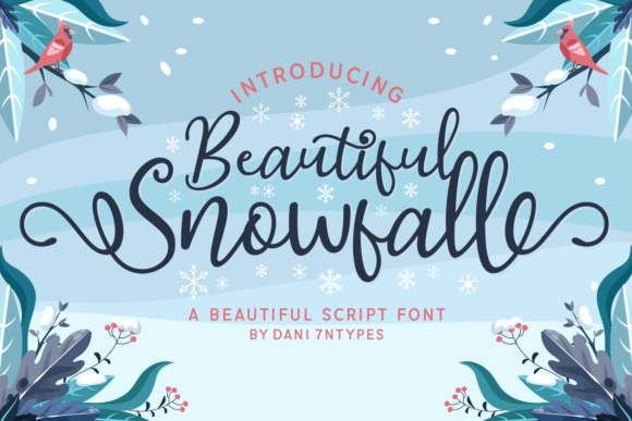 Beautiful Snowfall Font - Featured Image