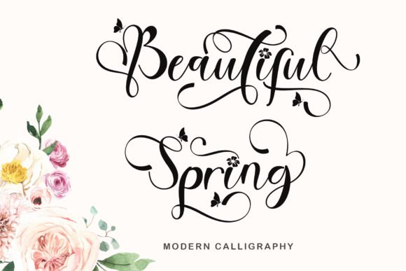 Beautiful Spring Font - Featured Image