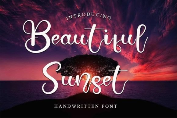 Beautiful Sunset Font - Featured Image