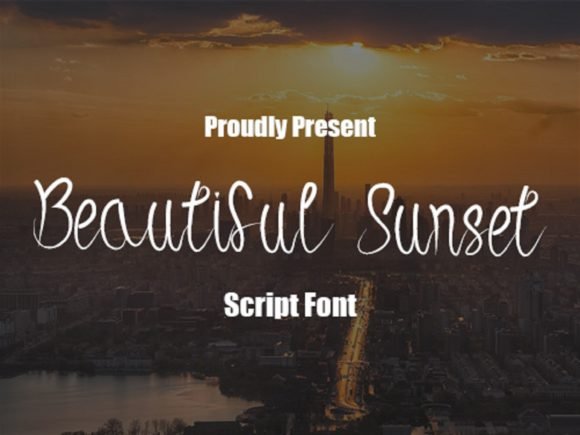 Beautiful Sunset Font - Featured Image