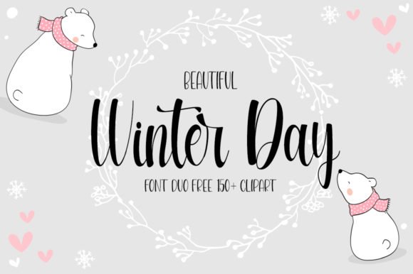 Beautiful Winter Day Font - Featured Image