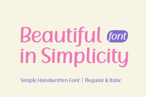 Beautiful in Simplicity Font - Featured Image