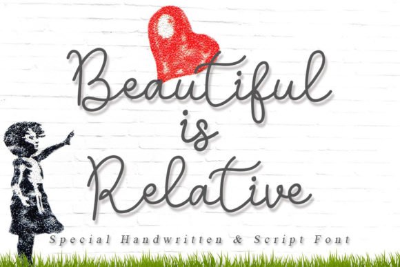 Beautiful is Relative Font - Featured Image