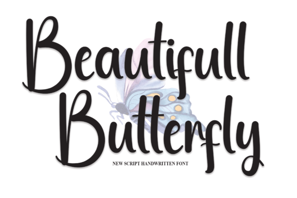 Beautifull Butterfly Font - Featured Image