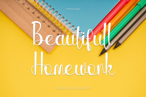 Beautifull Homework Font - Featured Image