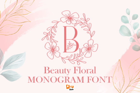 Beauty Floral Monogram Font - Featured Image