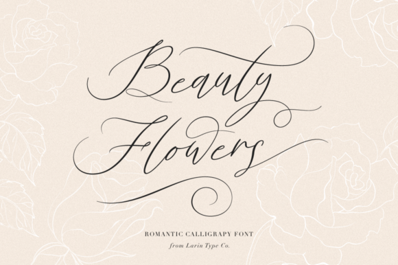 Beauty Flowers Font - Featured Image