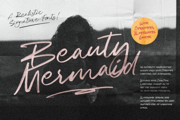 Beauty Mermaid Font - Featured Image