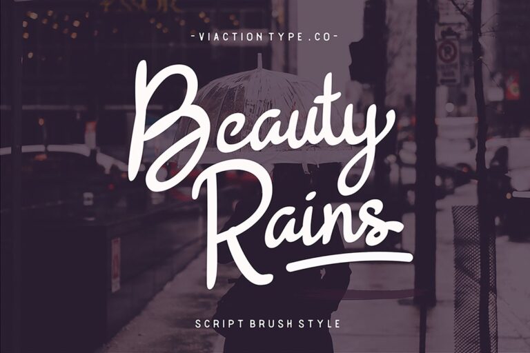 Beauty Rains Font - Featured Image