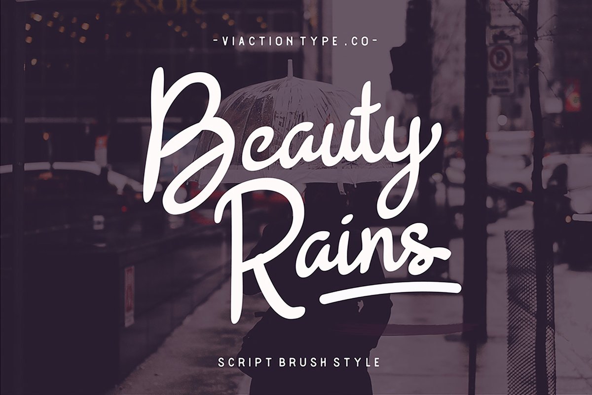 Beauty Rains Font - Featured Image