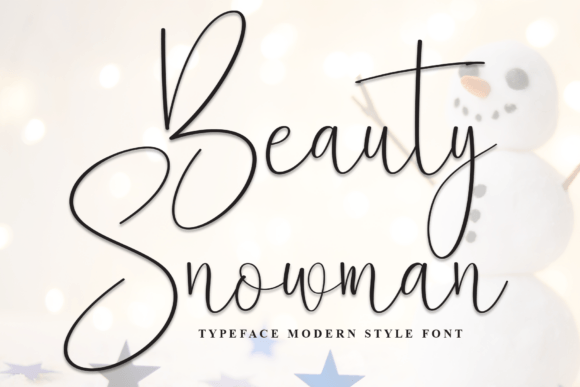 Beauty Snowman Font - Featured Image