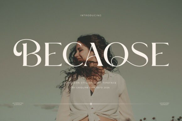 Becaose Font - Featured Image
