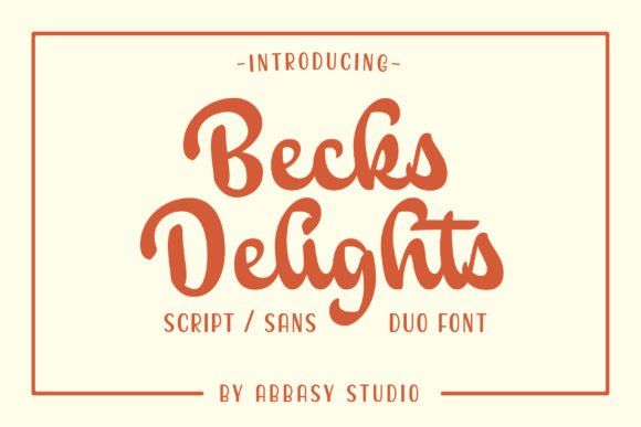 Becks Delights Font - Featured Image