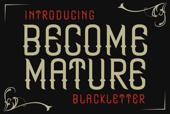 Become Mature Font - Featured Image