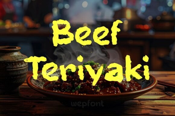Beef Teriyaki Font - Featured Image