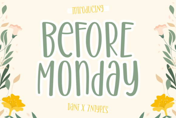 Before Monday Font - Featured Image