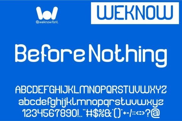 Before Nothing Font - Featured Image
