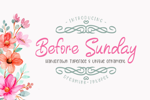 Before Sunday Font - Featured Image
