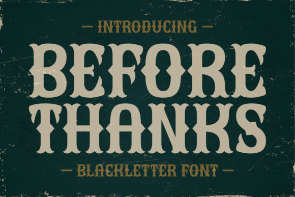 Before Thanks Font - Featured Image