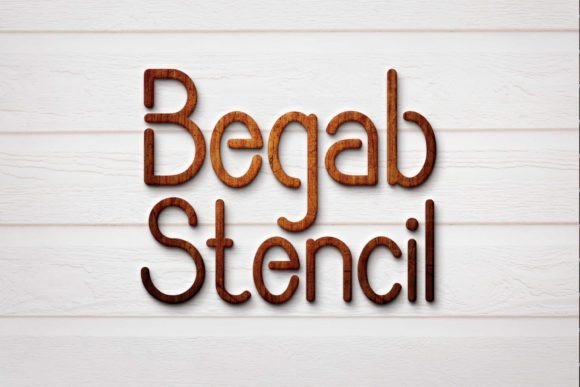 Begab Stencil Font - Featured Image