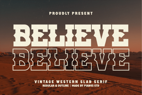 Believe Western Font - Featured Image