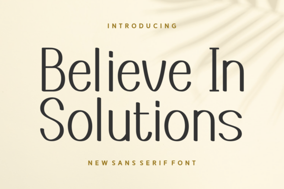 Believe in Solutions Font - Featured Image