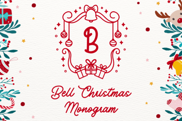 Bell Christmas Monogram Font - Featured Image