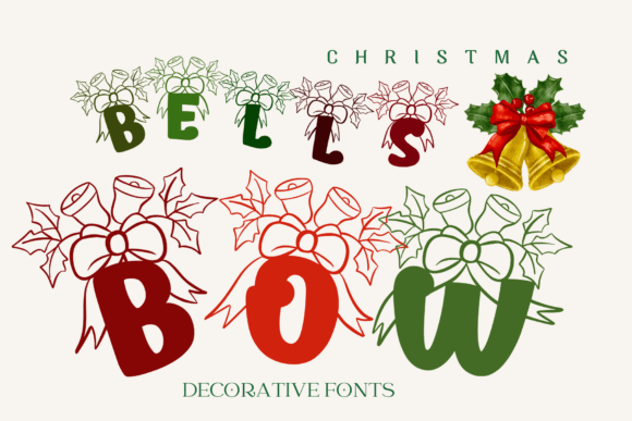 Bells Bow Christmas Font - Featured Image