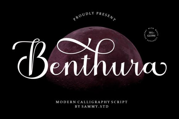 Benthura Script Font - Featured Image