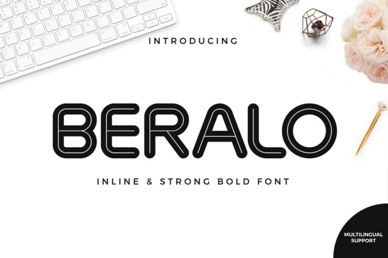 Beralo Inline Font - Featured Image