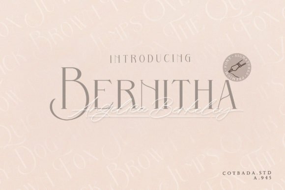 Bernitha Angelica Berkeley Duo Font - Featured Image