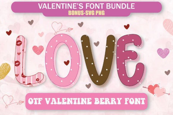 Berry Valentine's Bundle Font - Featured Image