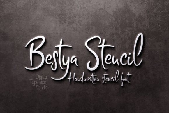 Bestya Stencil Font - Featured Image