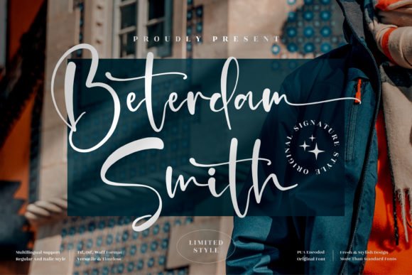 Beterdam Smith Font - Featured Image