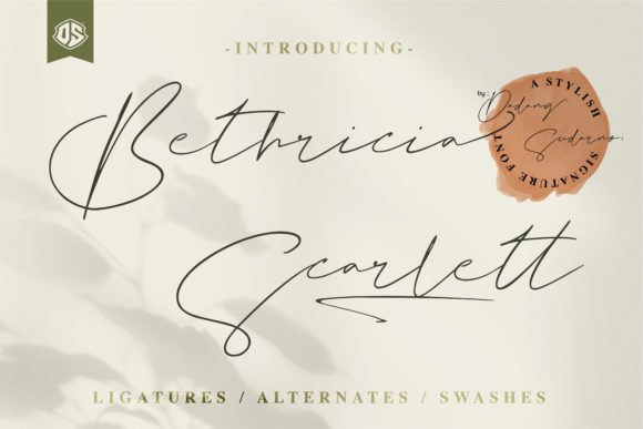 Bethricia Scarlett Font - Featured Image