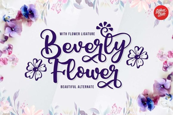 Beverly Flower Font - Featured Image