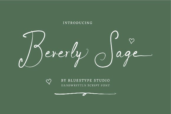 Beverly Sage Font - Featured Image