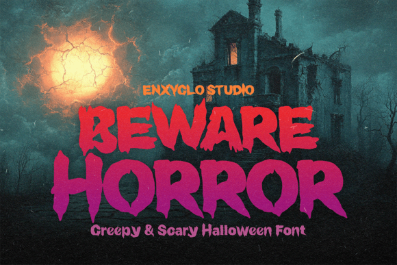 Beware Horror Font - Featured Image