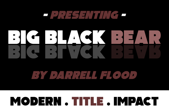 Big Black Bear Font - Featured Image