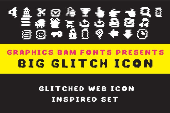 Big Glitch Icon Font - Featured Image