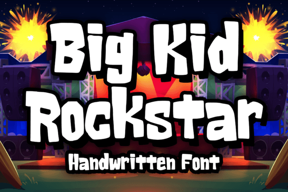 Big Kid Rockstar Font - Featured Image