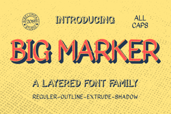 Big Marker Family Font - Featured Image