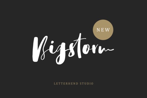 Bigstorm Script Font - Featured Image